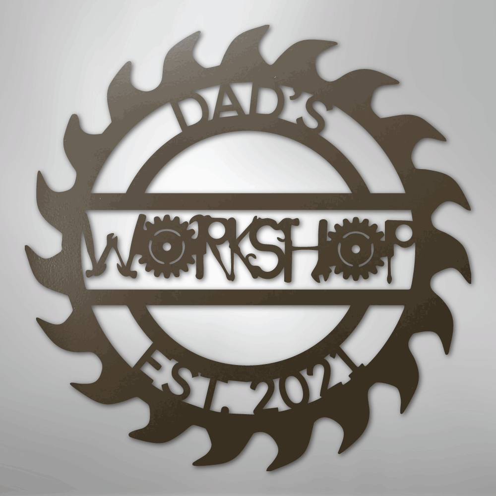 Unique Workshop Monogram - Steel Sign
