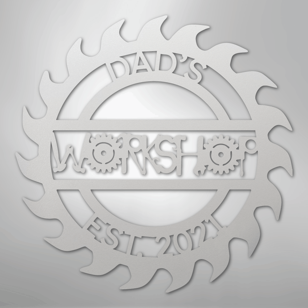 Unique Workshop Monogram - Steel Sign