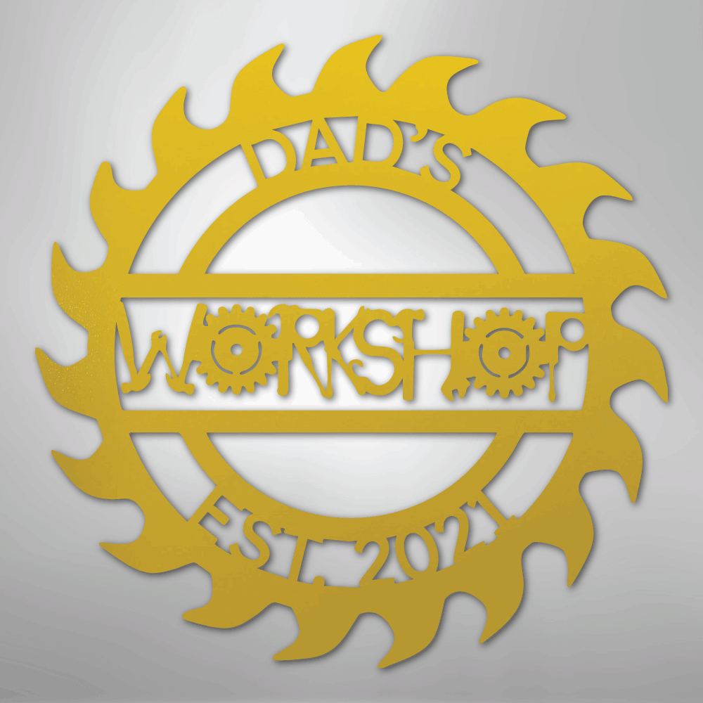 Unique Workshop Monogram - Steel Sign
