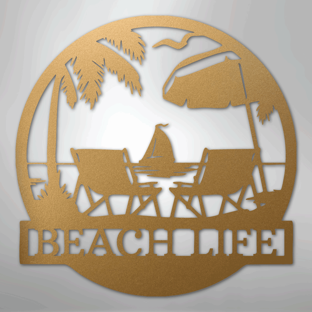 Paradise Monogram - Metal Sign