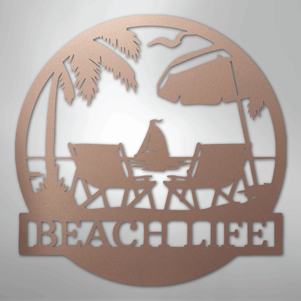 Paradise Monogram - Metal Sign