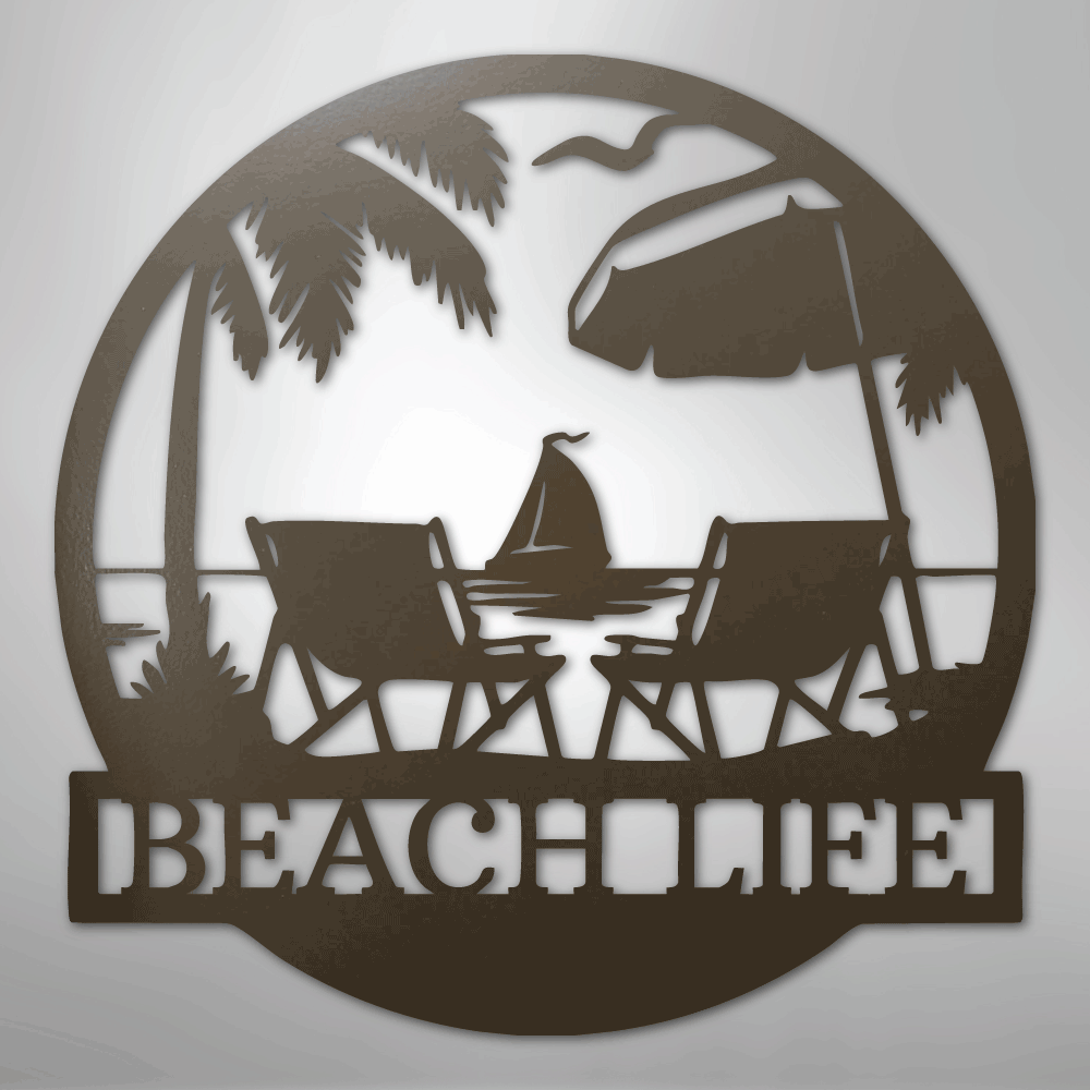 Paradise Monogram - Metal Sign