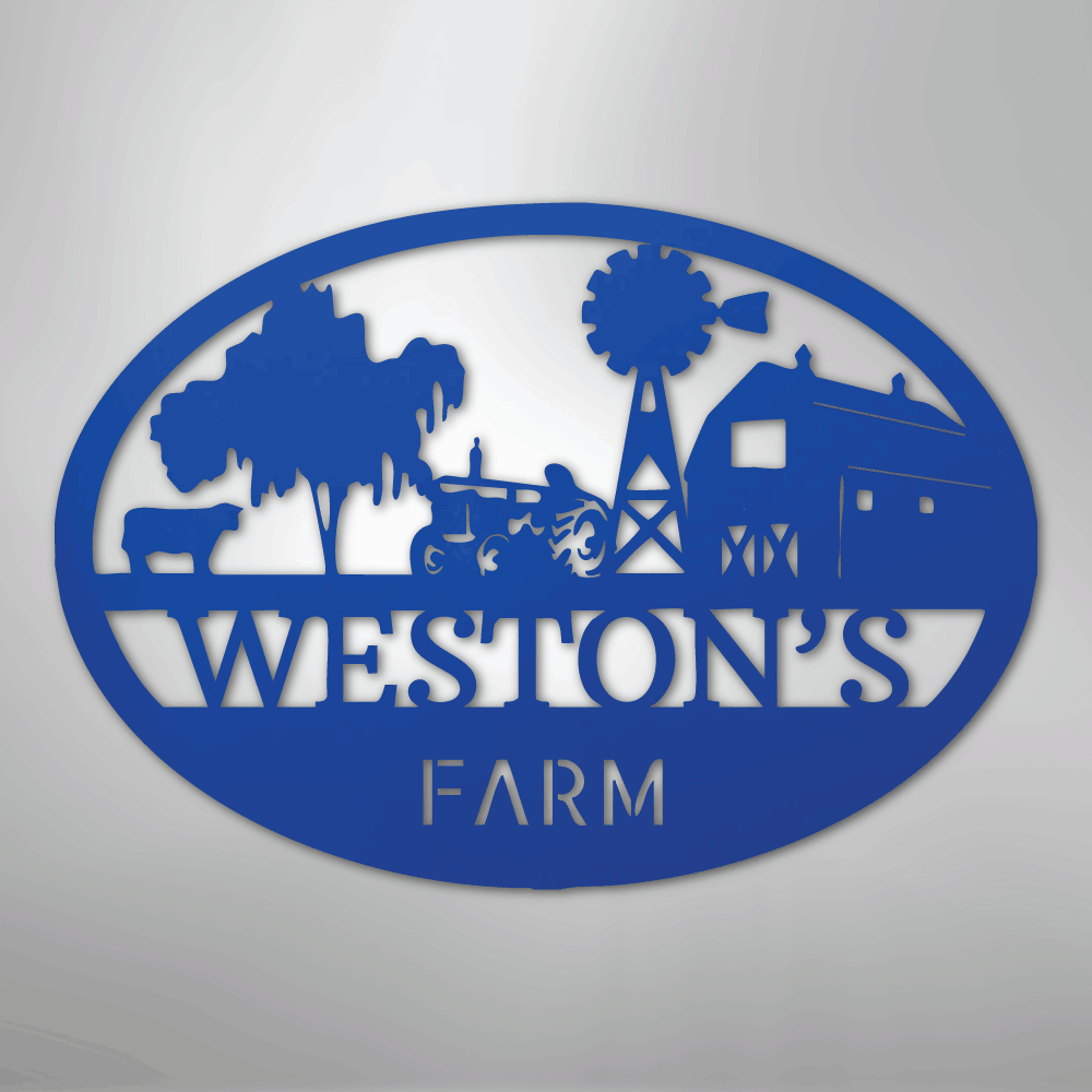 Simple Farm Monogram - Steel Sign
