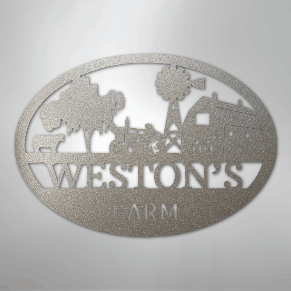 Simple Farm Monogram - Steel Sign