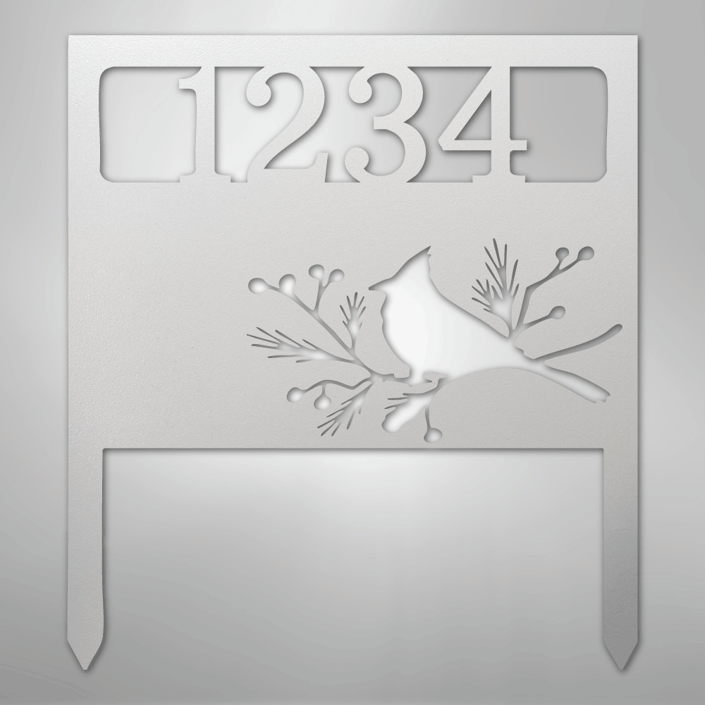 Bird Yard Address Stake - Steel Sign