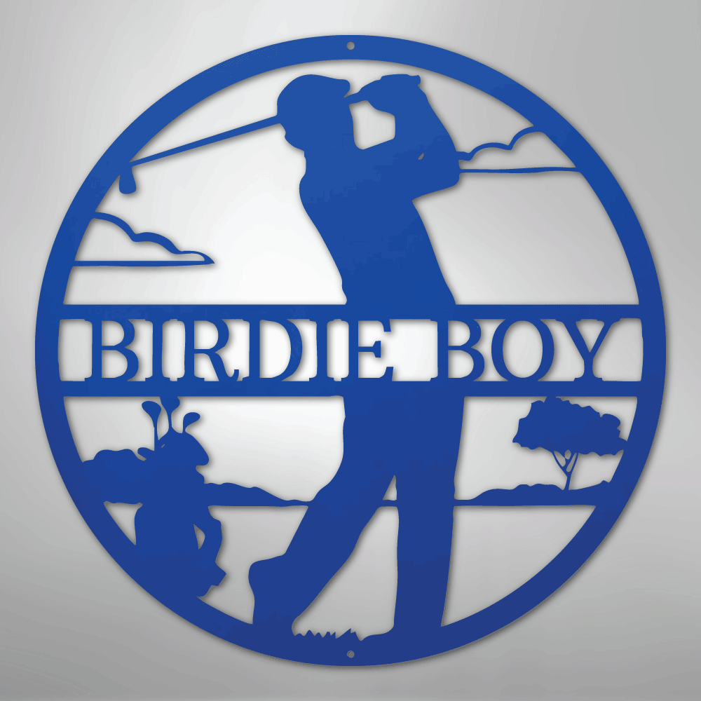 Male Golfer Monogram - Steel Sign