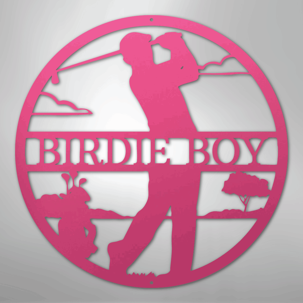 Male Golfer Monogram - Steel Sign