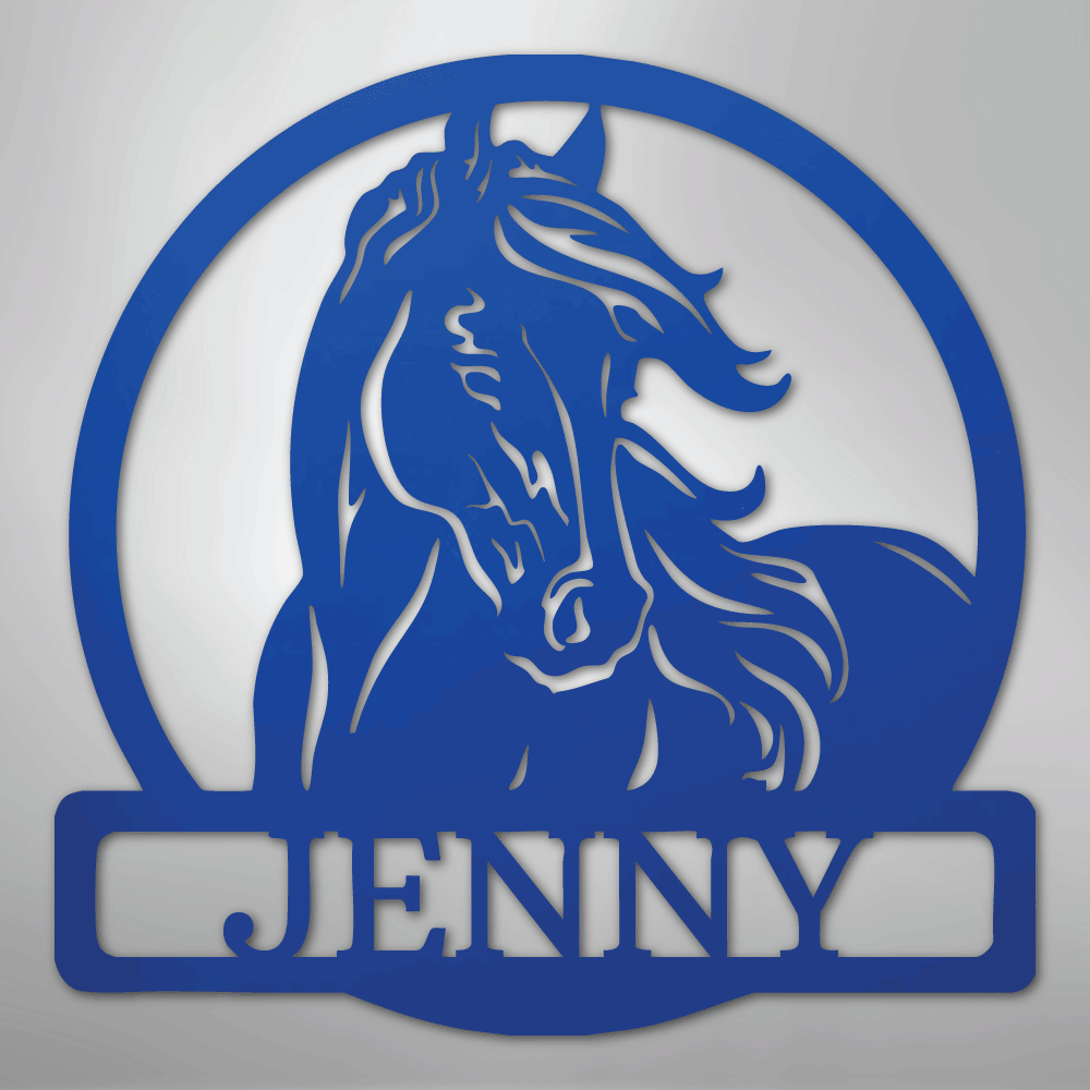 New Horse Monogram - Steel Sign