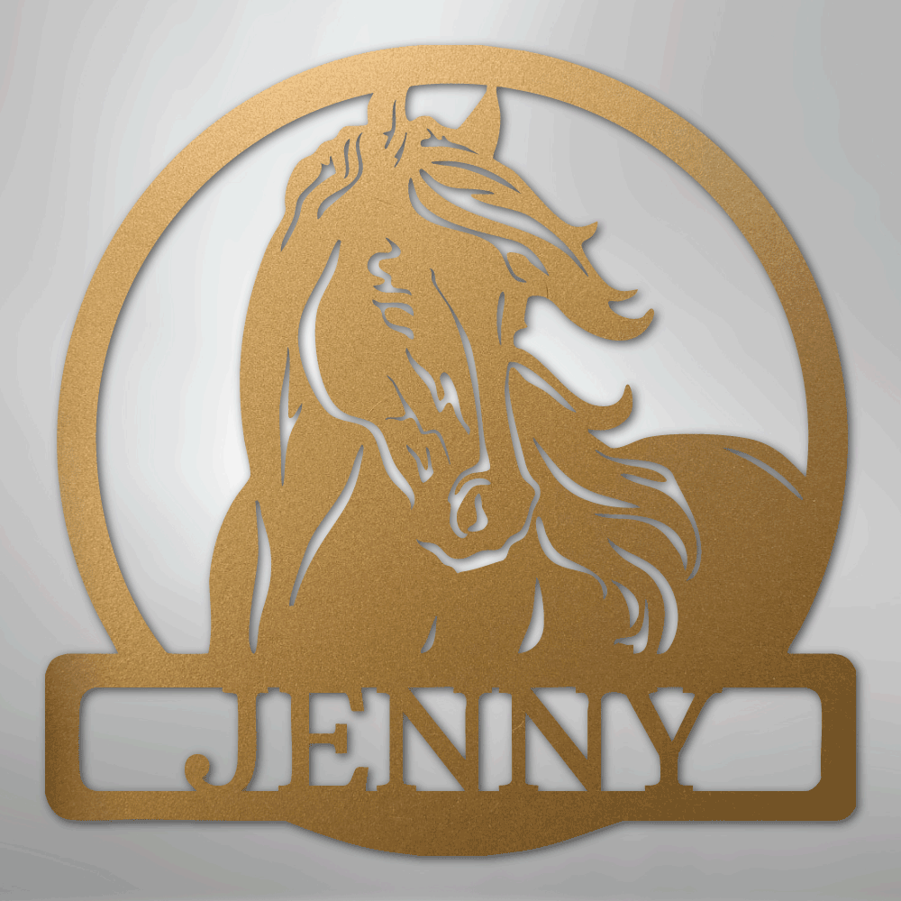 New Horse Monogram - Steel Sign