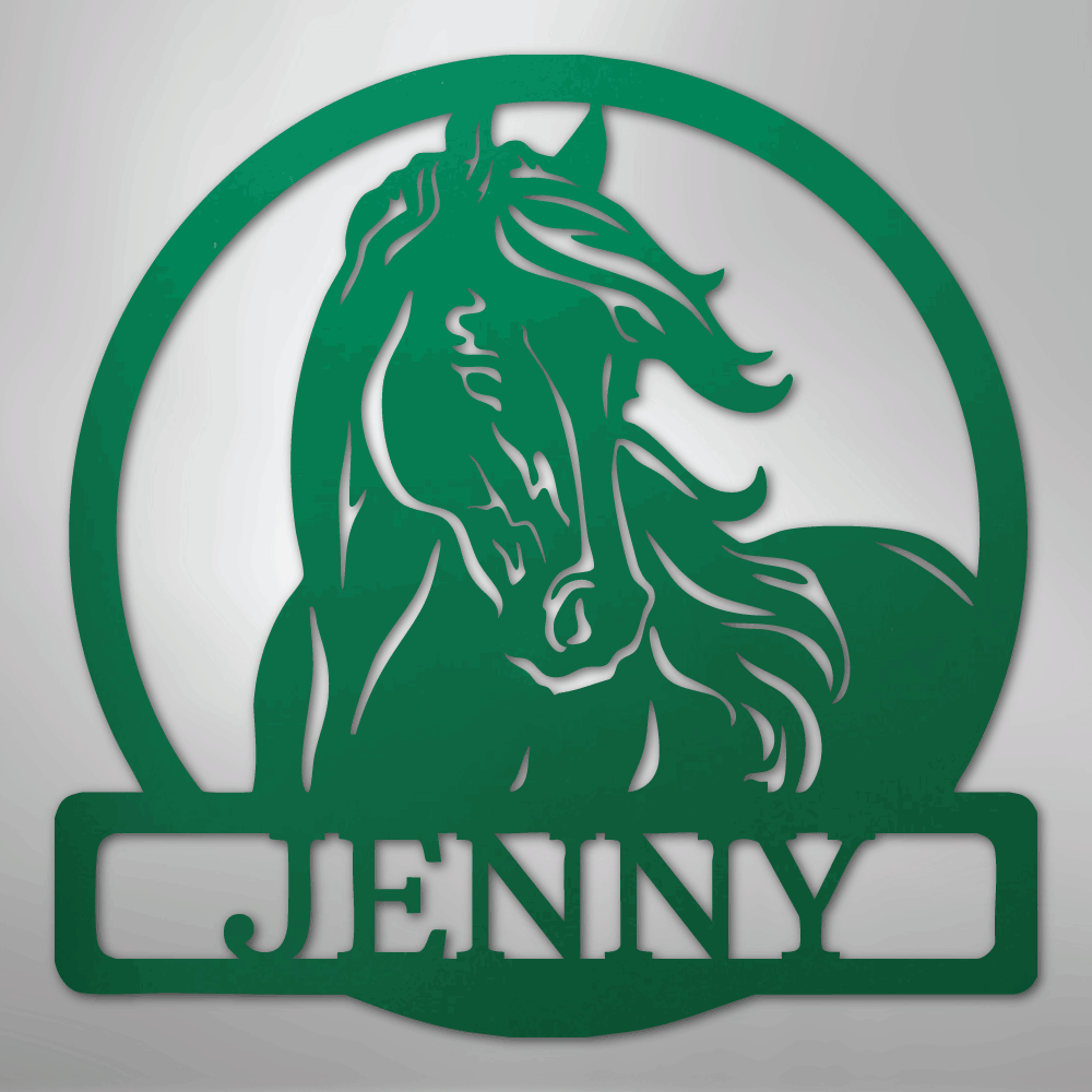 New Horse Monogram - Steel Sign