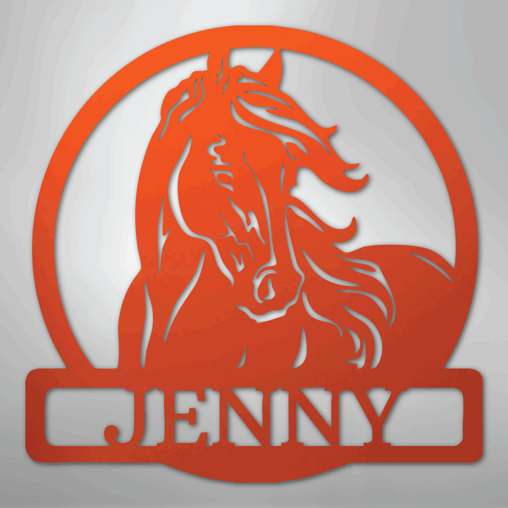 New Horse Monogram - Steel Sign