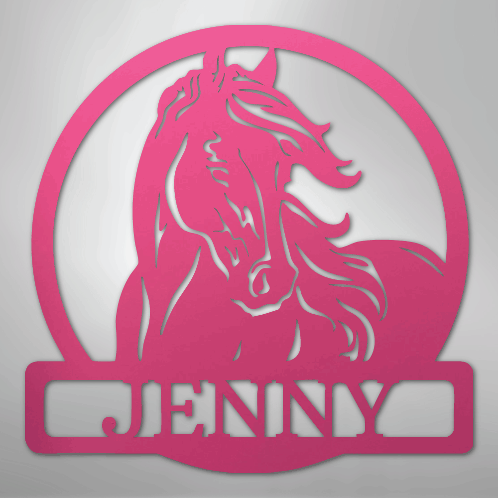 New Horse Monogram - Steel Sign