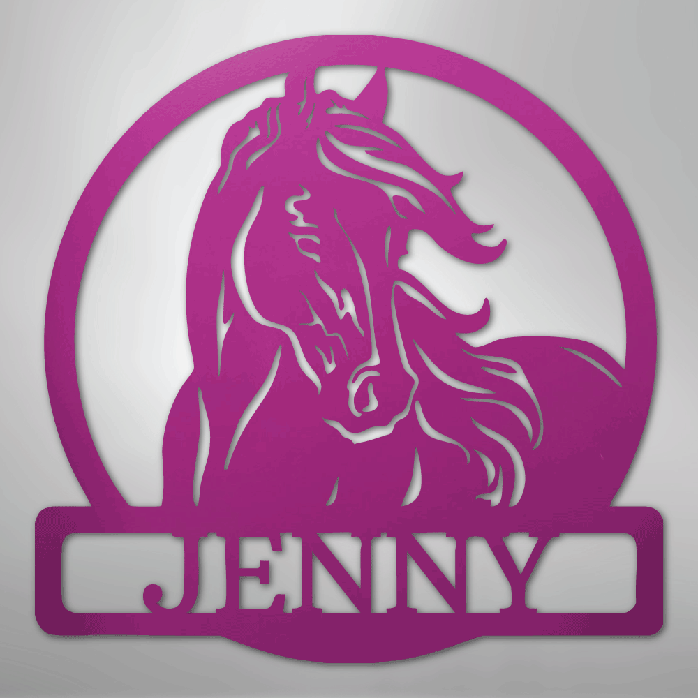 New Horse Monogram - Steel Sign