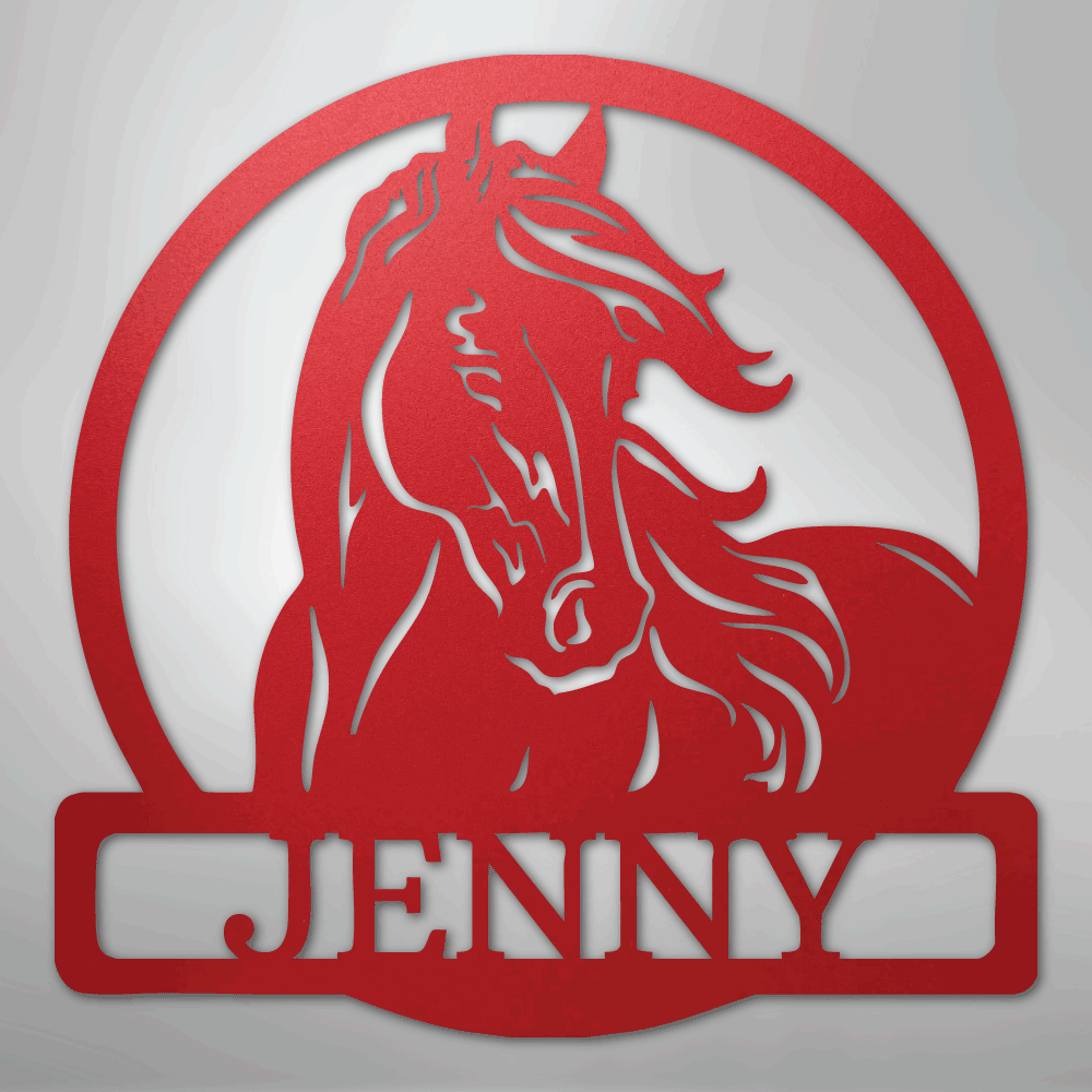 New Horse Monogram - Steel Sign