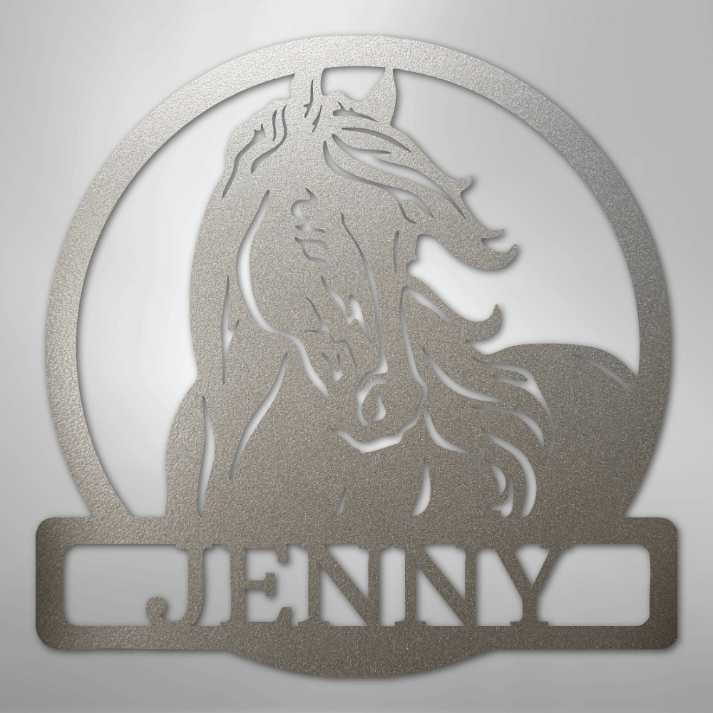 New Horse Monogram - Steel Sign