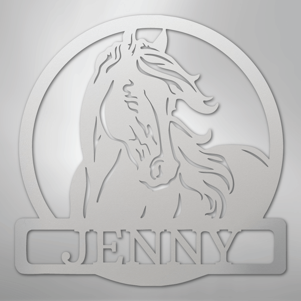 New Horse Monogram - Steel Sign
