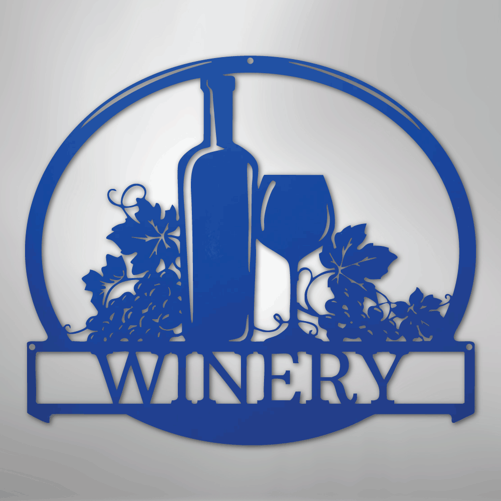 Vine Tinto Monogram - Steel Sign