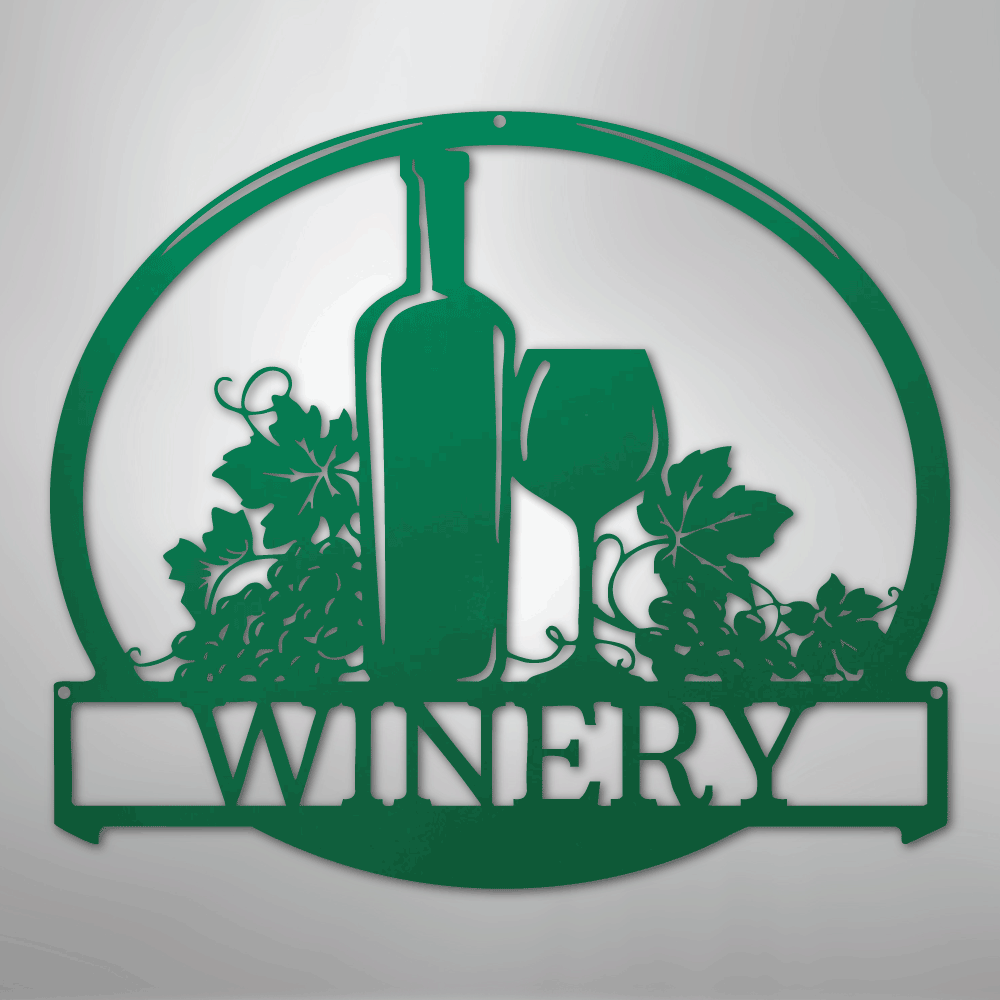 Vine Tinto Monogram - Steel Sign
