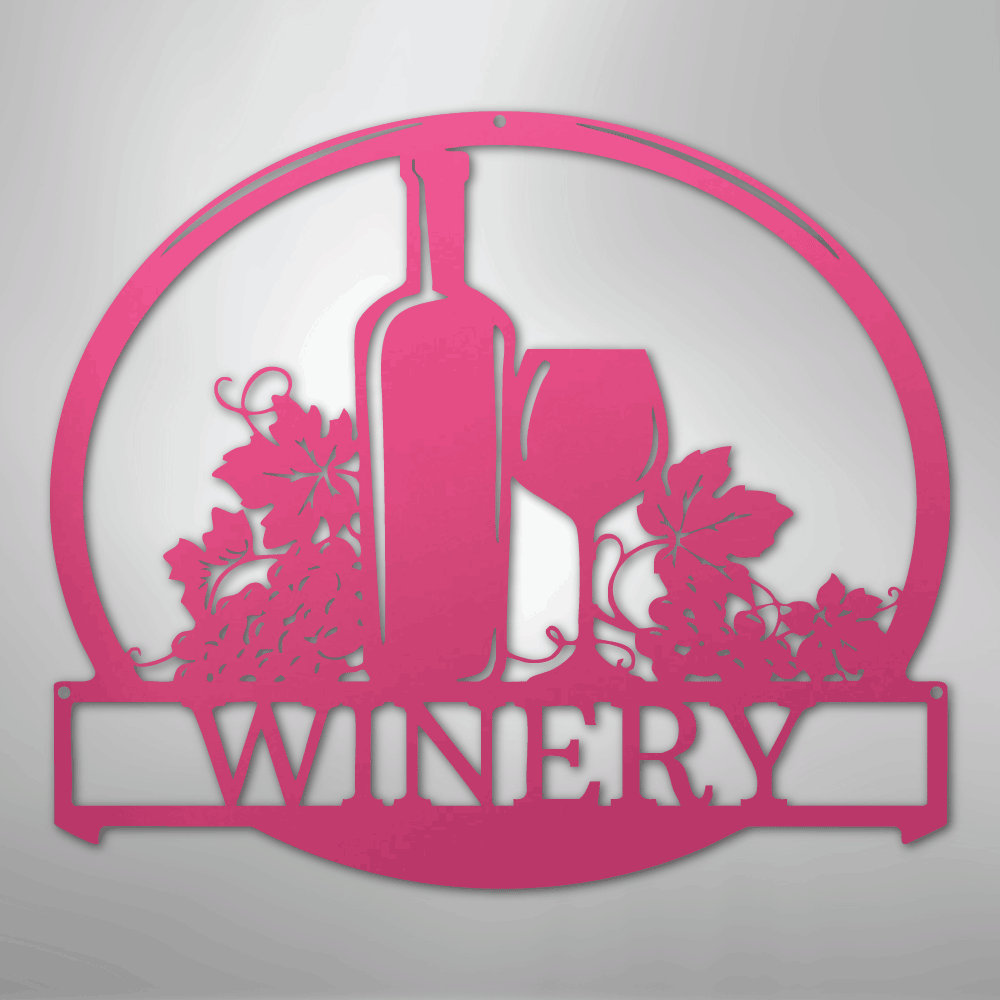 Vine Tinto Monogram - Steel Sign