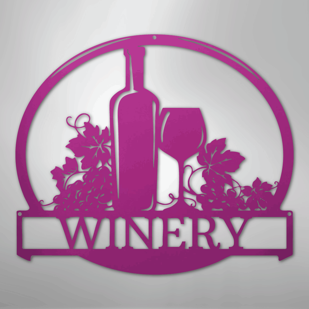Vine Tinto Monogram - Steel Sign
