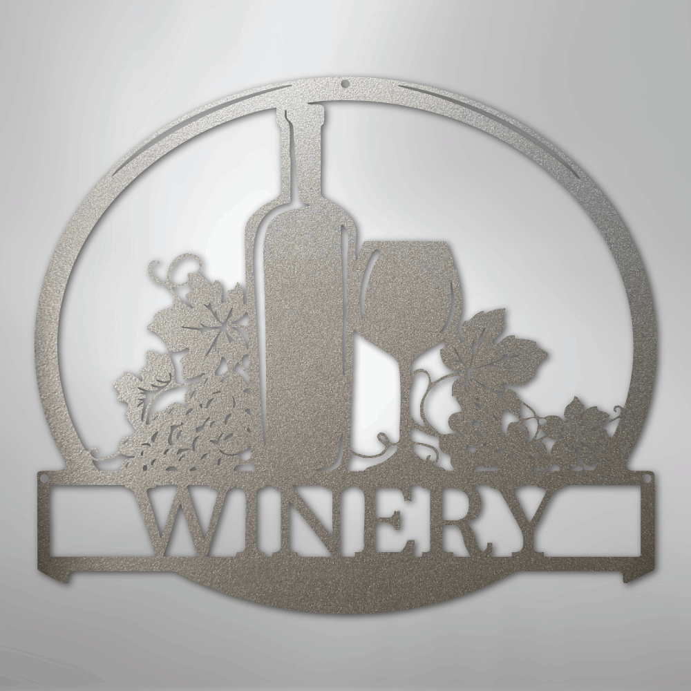Vine Tinto Monogram - Steel Sign