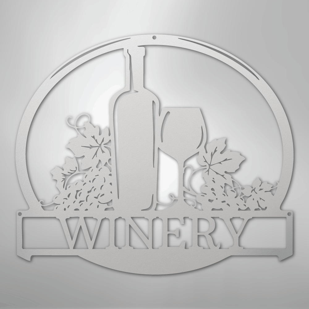 Vine Tinto Monogram - Steel Sign