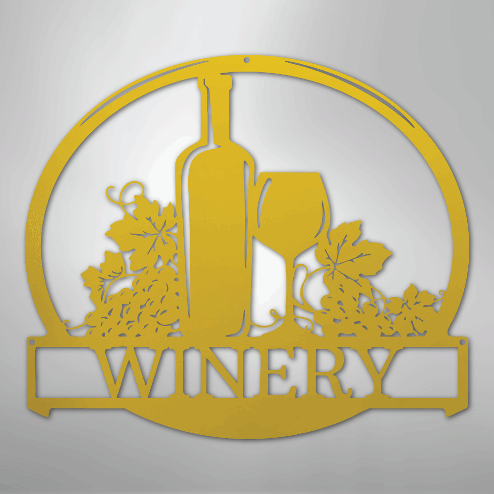 Vine Tinto Monogram - Steel Sign