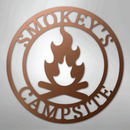 Campfire Monogram - Steel Sign