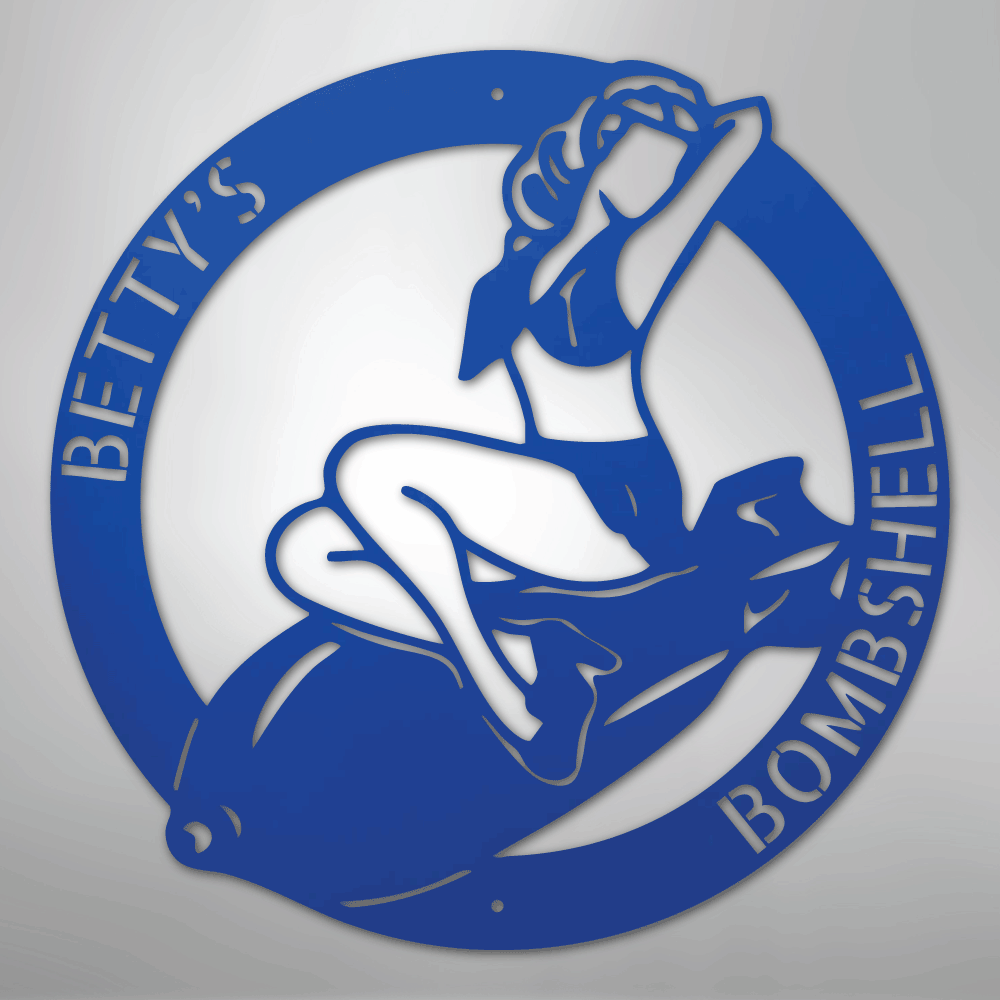 Bomber Lady - Steel Sign