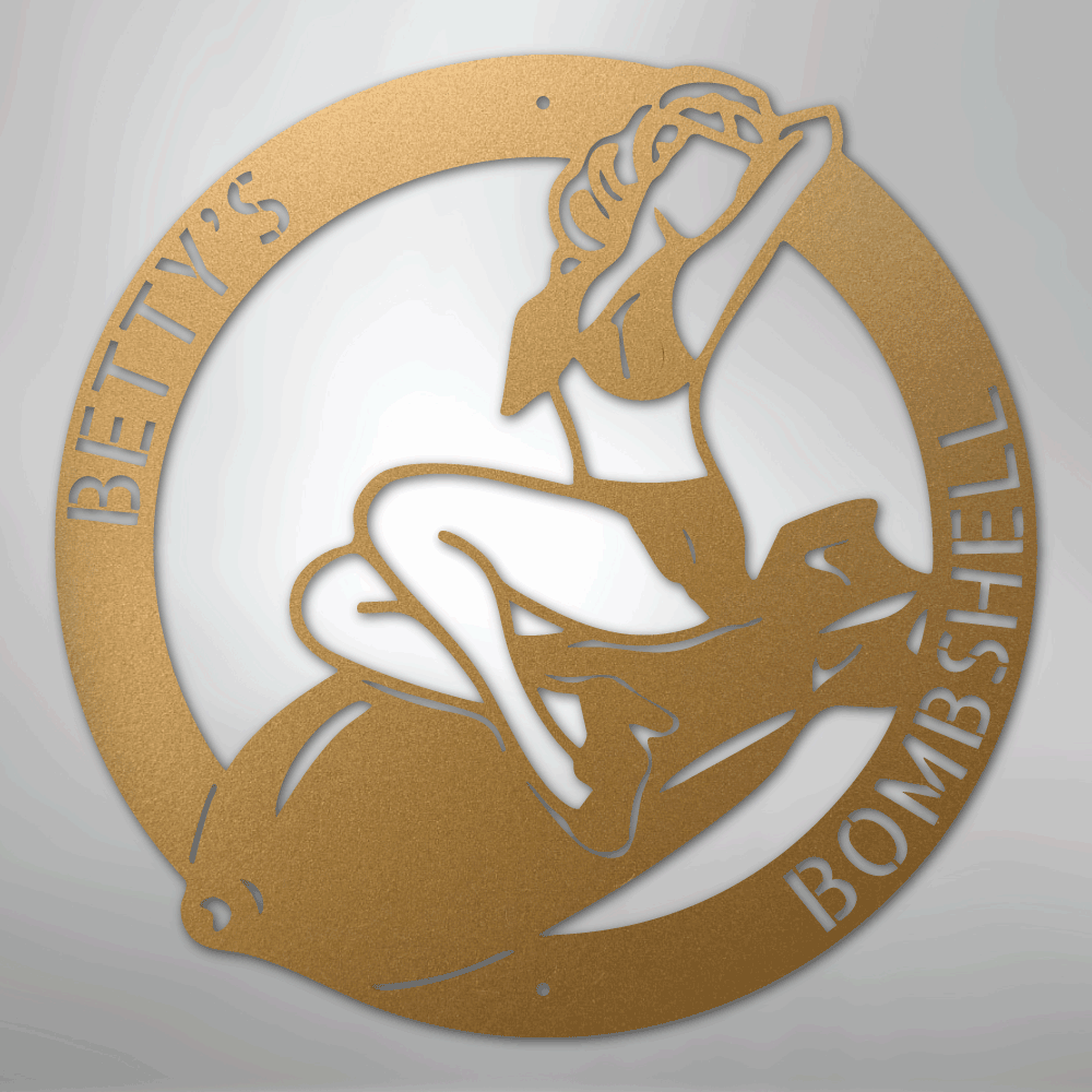 Bomber Lady - Steel Sign