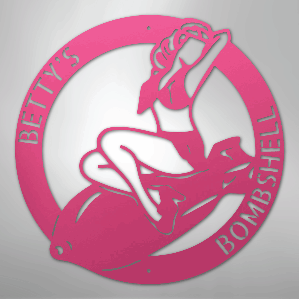 Bomber Lady - Steel Sign
