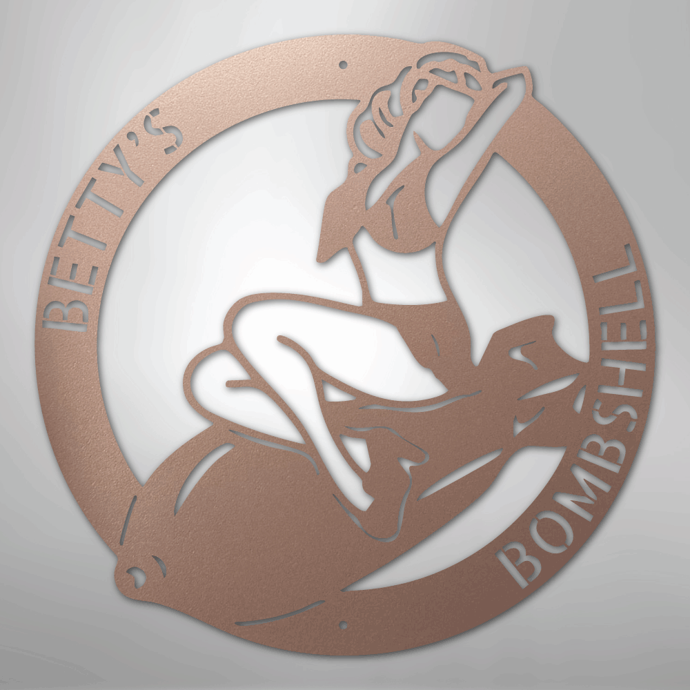Bomber Lady - Steel Sign