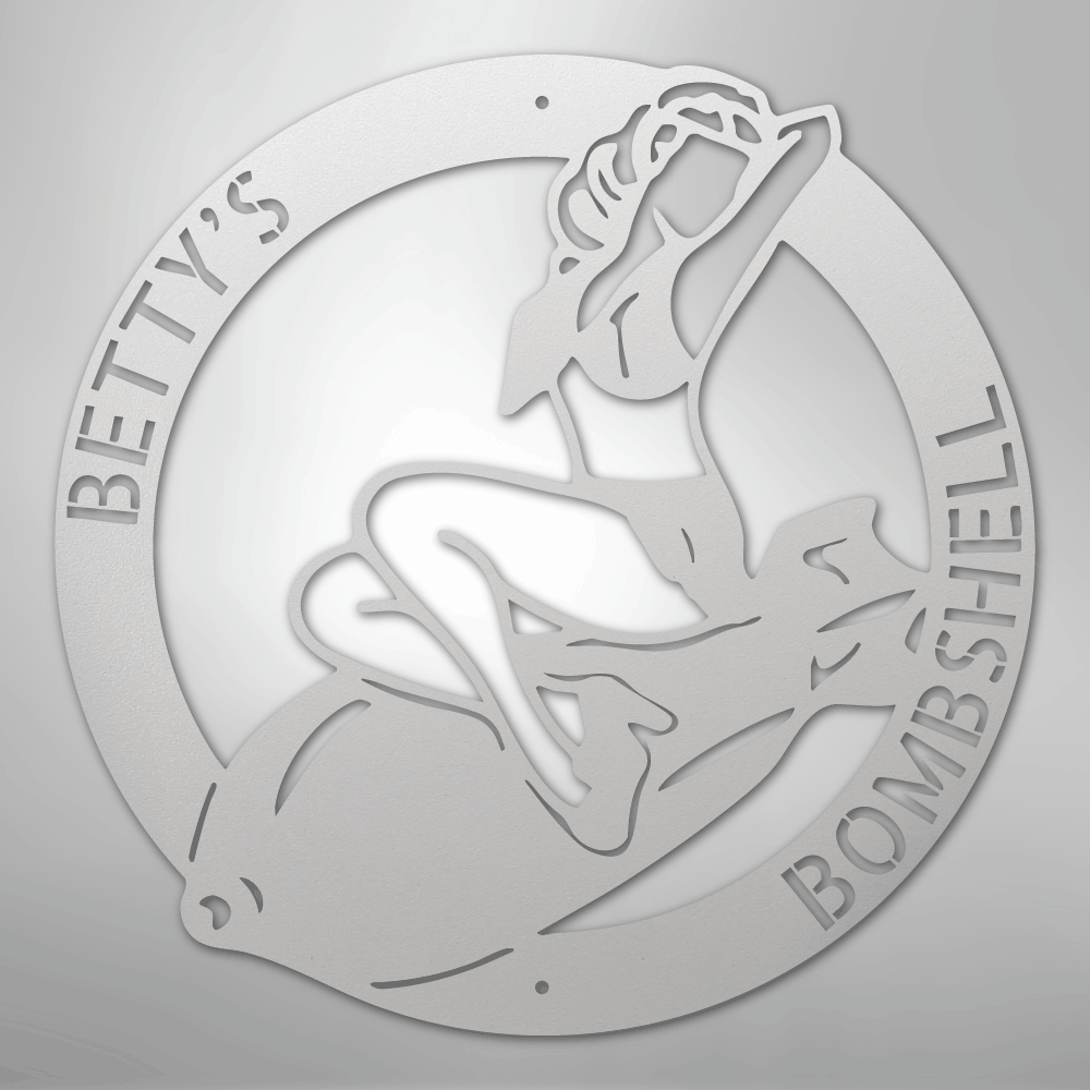 Bomber Lady - Steel Sign
