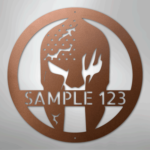 Battle Spartan Helmet - Steel Sign