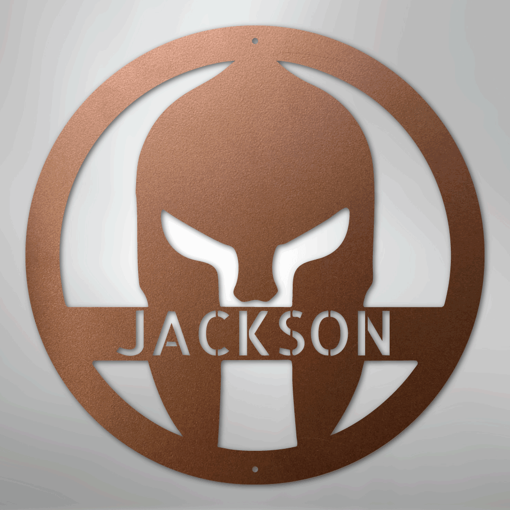 Spartan Helmet - Steel Sign