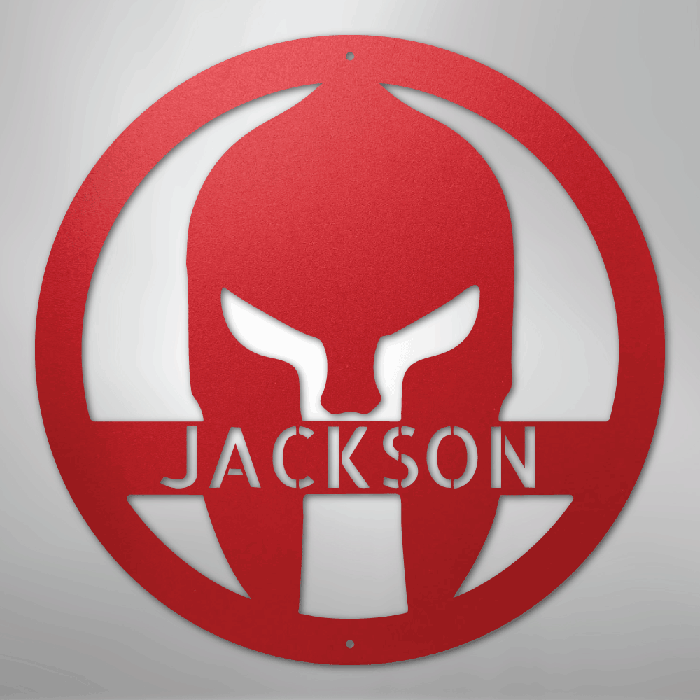 Spartan Helmet - Steel Sign