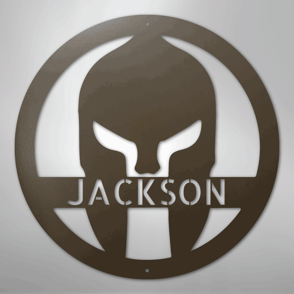 Spartan Helmet - Steel Sign