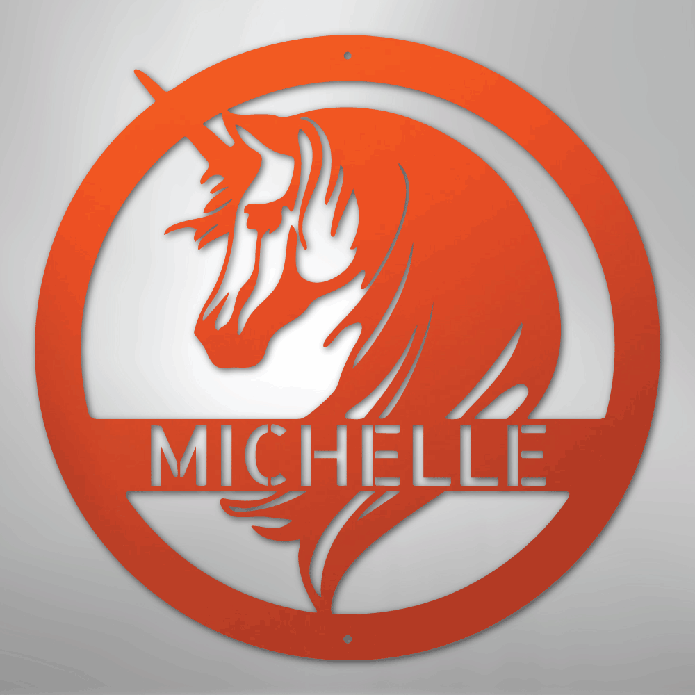 Unicorn Monogram - Steel Sign