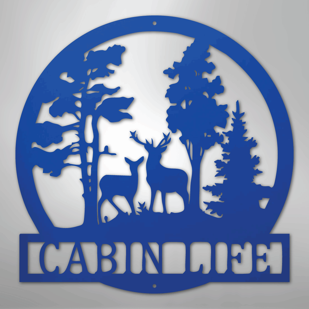 Deer in the Woods - Steel Sign