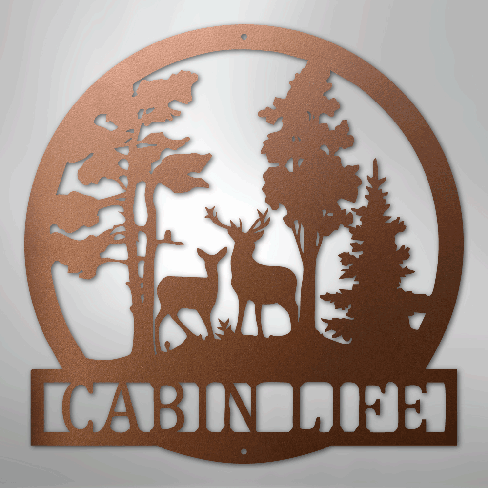 Deer in the Woods - Steel Sign