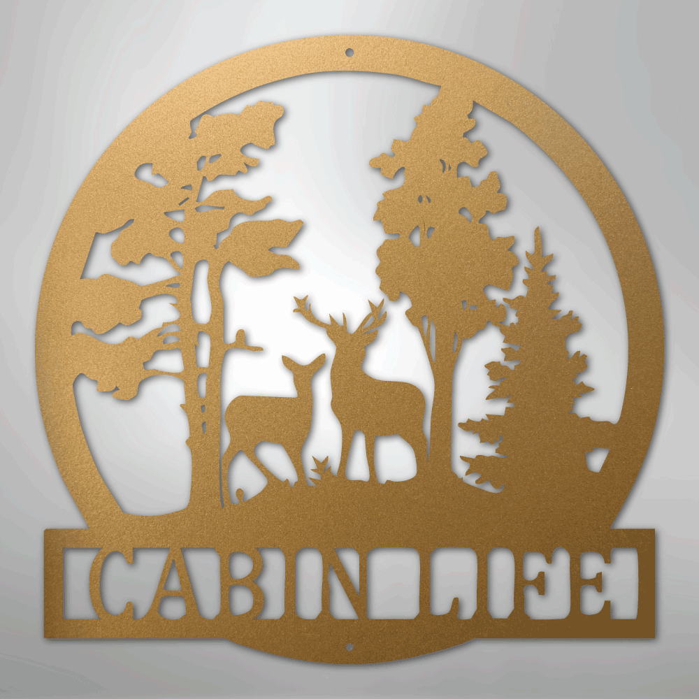 Deer in the Woods - Steel Sign