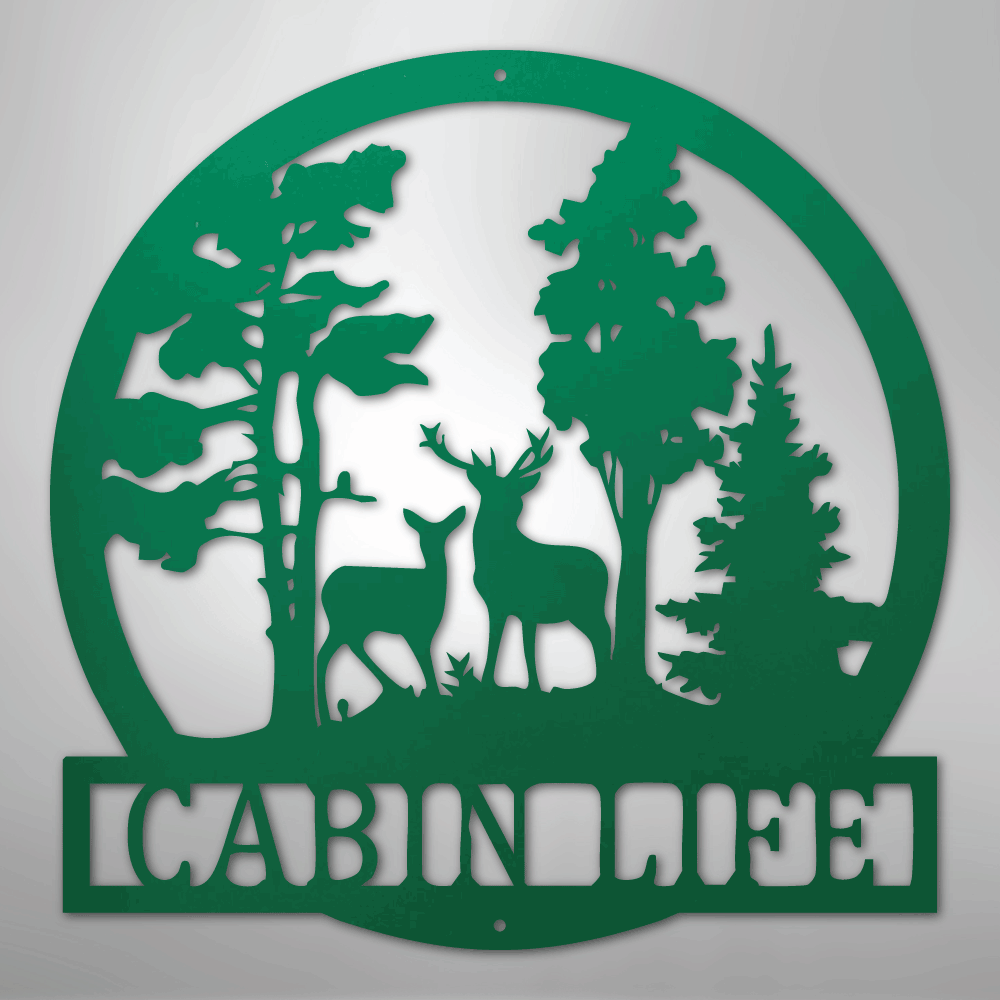 Deer in the Woods - Steel Sign