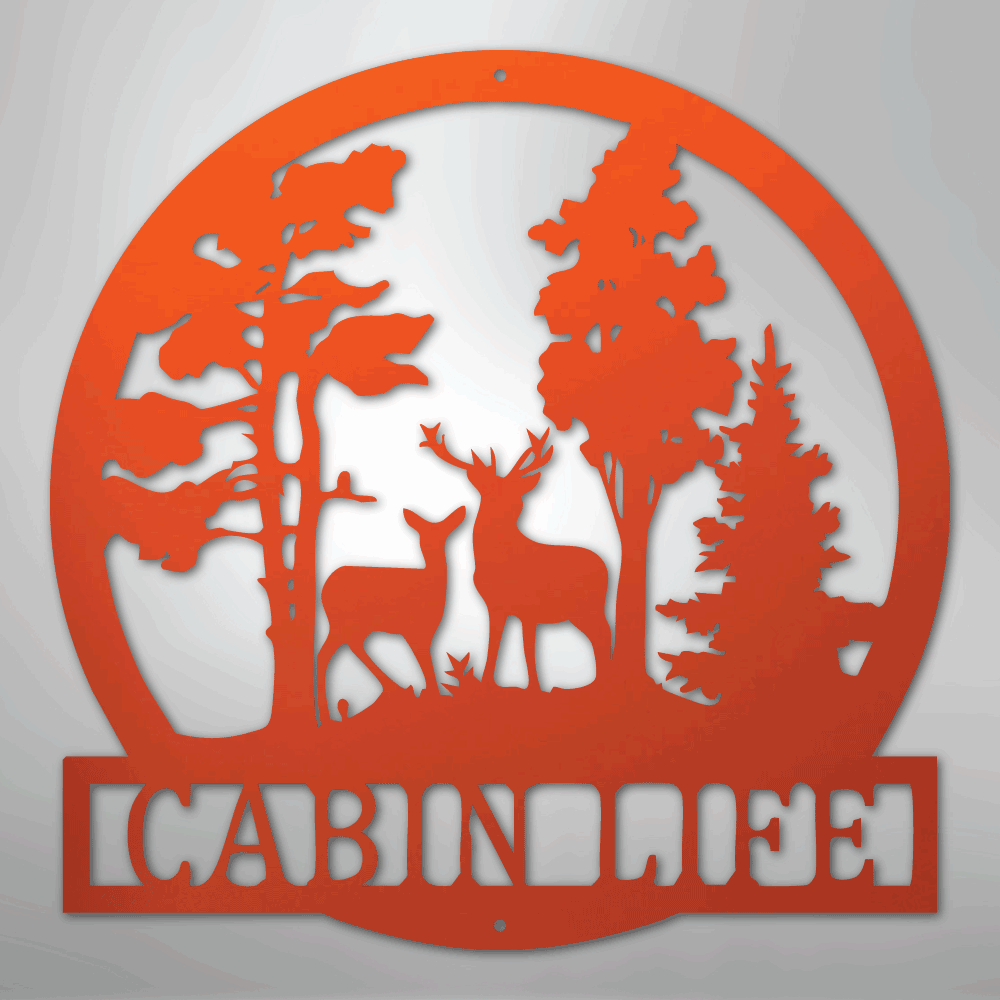 Deer in the Woods - Steel Sign