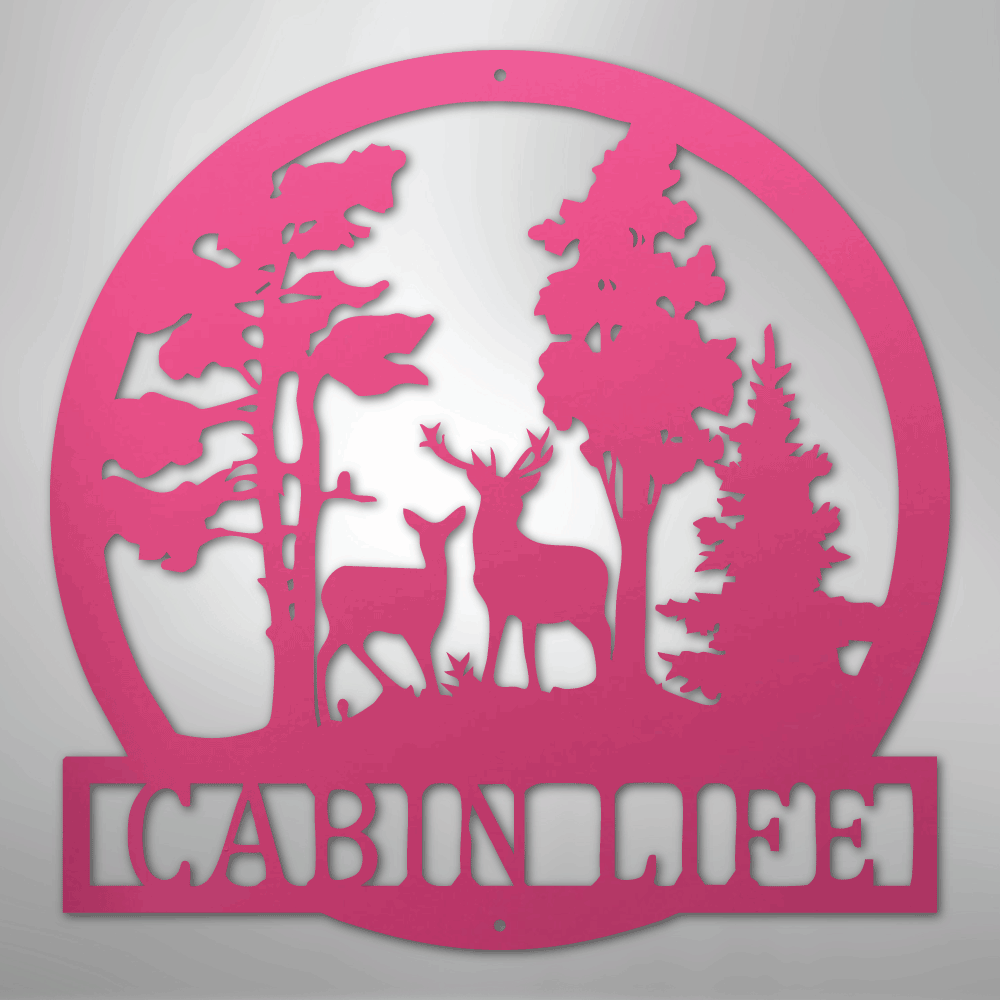 Deer in the Woods - Steel Sign