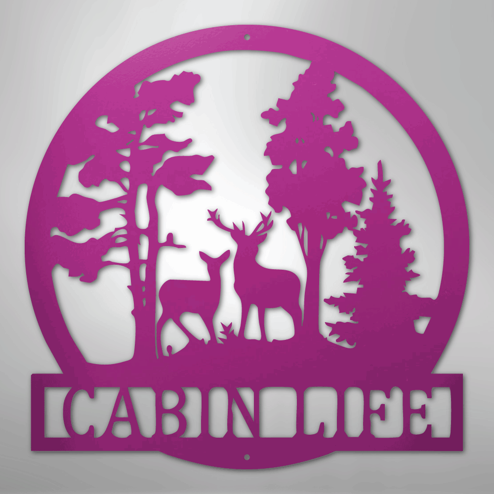 Deer in the Woods - Steel Sign