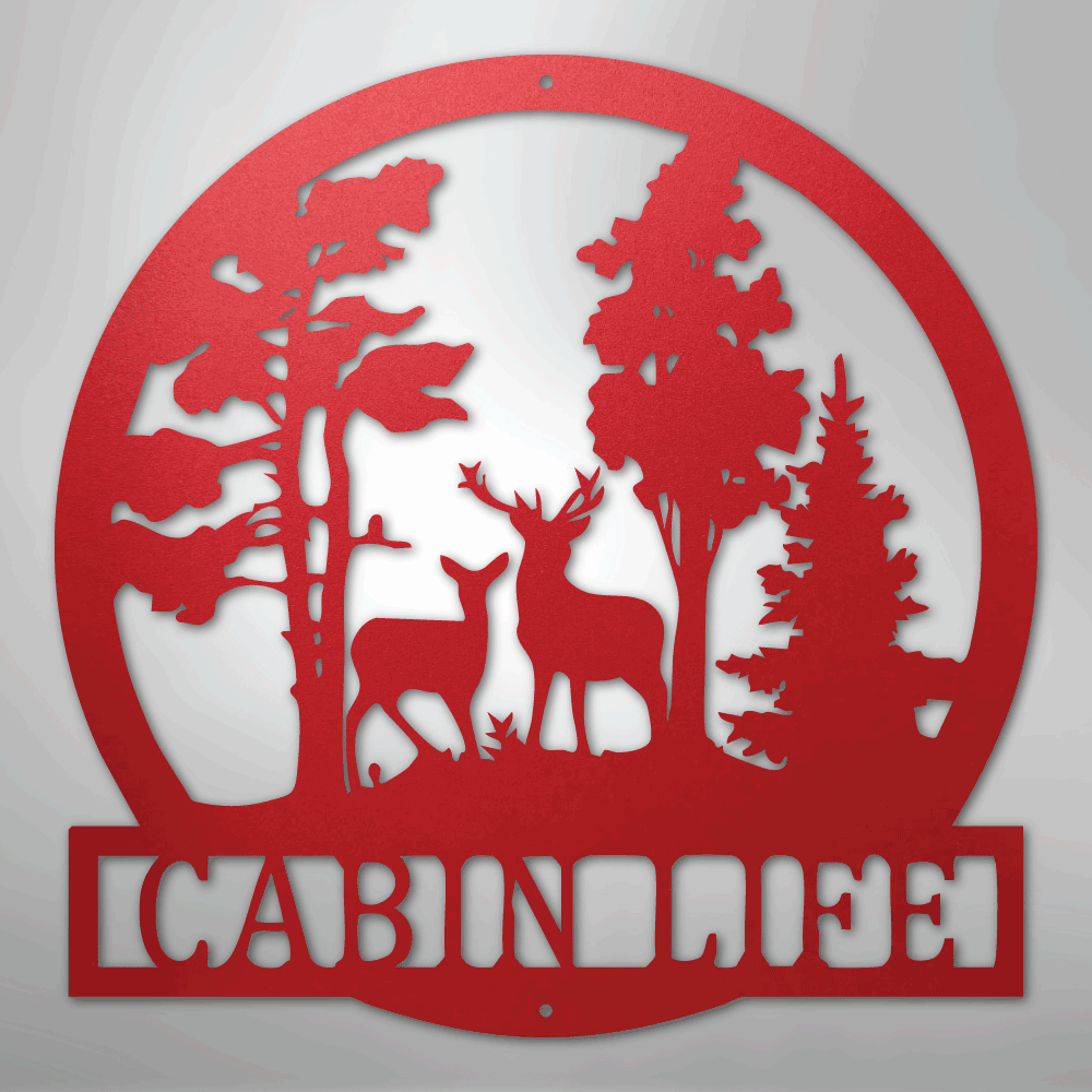 Deer in the Woods - Steel Sign