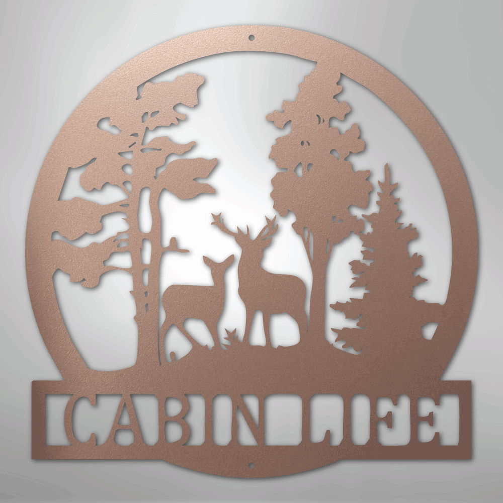 Deer in the Woods - Steel Sign