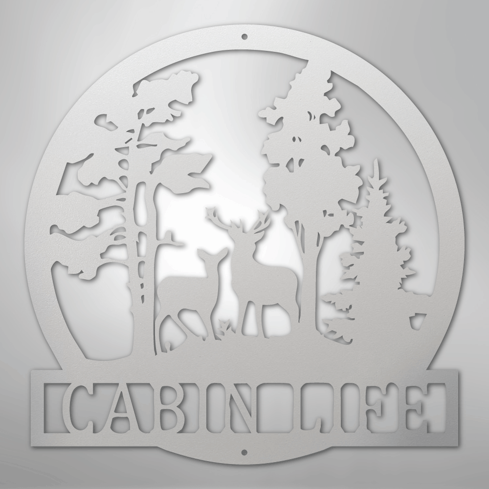 Deer in the Woods - Steel Sign