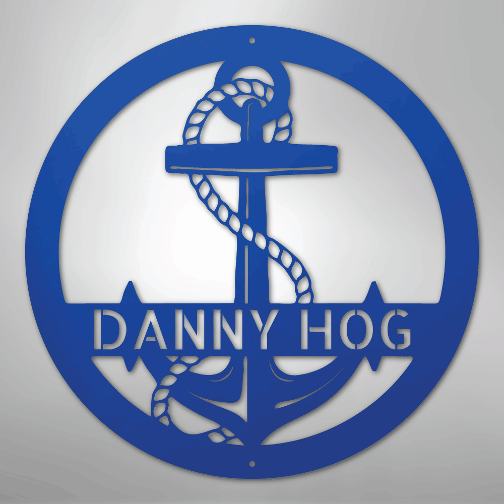Elaborate Anchor - Steel Sign