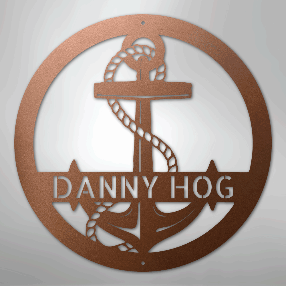 Elaborate Anchor - Steel Sign